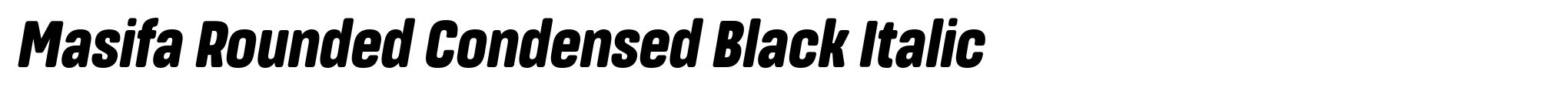 Masifa Rounded Condensed Black Italic image